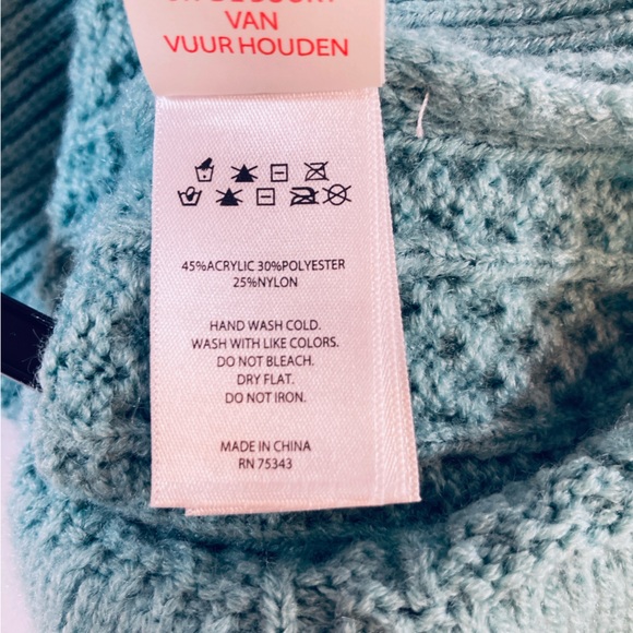 Shabby Chic | Knit Dog Sweater | Size M (see size chart photo) | Teal Green NWT - Picture 5 of 9